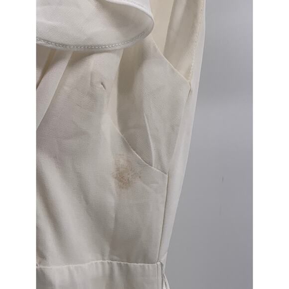 SAINTS + SECRETS Women's White Ruffle Surplice Tie-Waist A-line Mini Dress SZ S - Picture 6 of 11